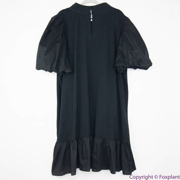 NEW Eloquii black T Neck‎ Easy Dress With Flounce, 26 - Picture 5 of 12